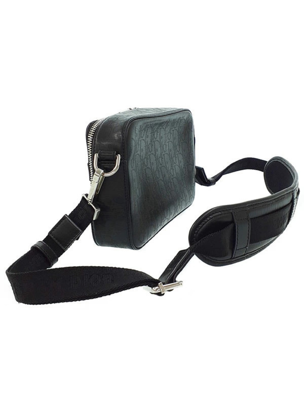 Dior Christian Bag Messenger Shoulder Safari Black
